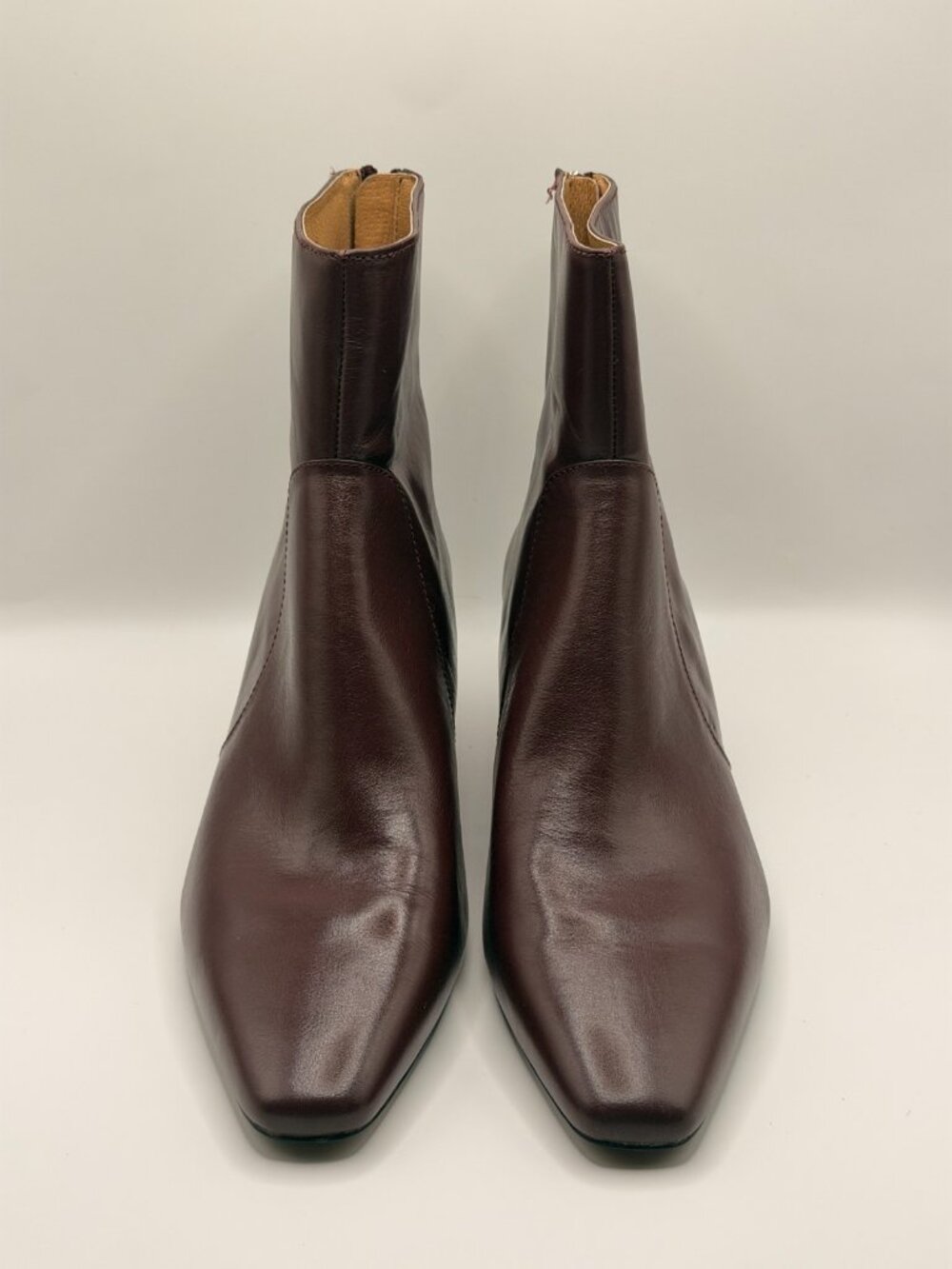 Madewell Womens The Dimes Turkish Coffee Leather Kitten-Heel Boot Sz 11 - Picture 2 of 8